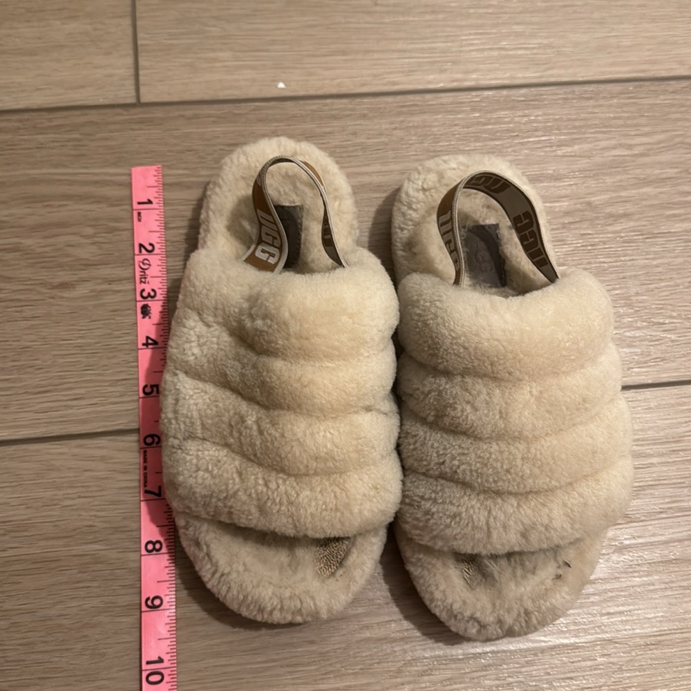 Y2K Spellout UGG WOMENS FLUFF YEAH SLIDE sz 6 - Picture 10 of 10